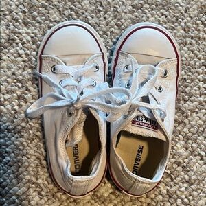 Converse Kids White and Red Sneakers